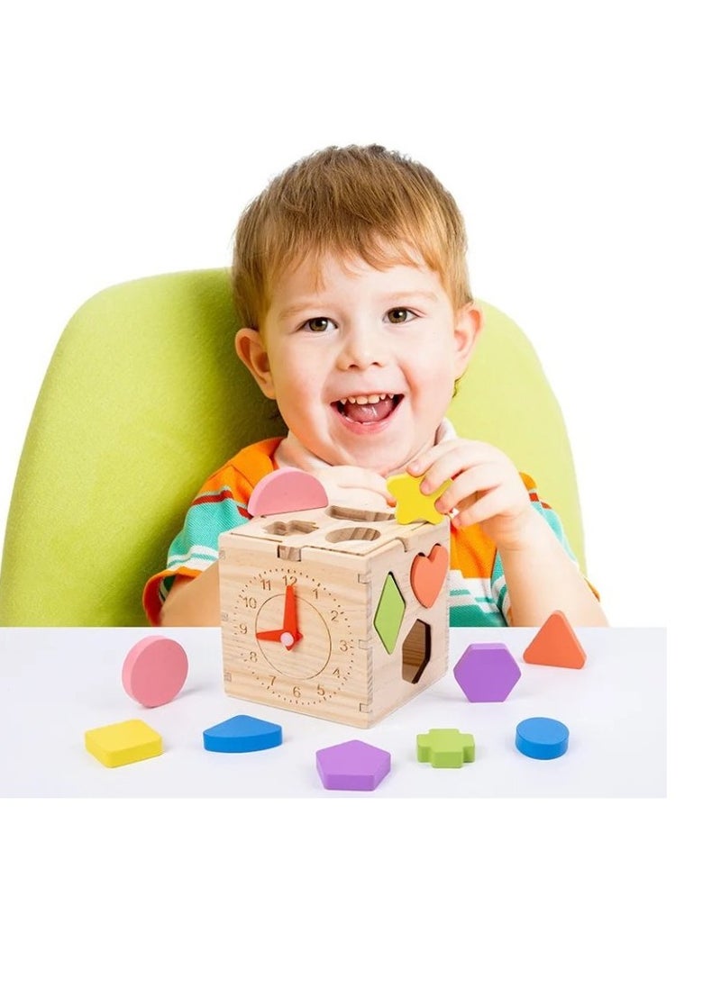 Carol For Toys - Montessori Educational Toy – 1 to 2 Players – Ages 3+ – Intelligence Box – Shape Sorting & Time Learning Toy - Image 1
