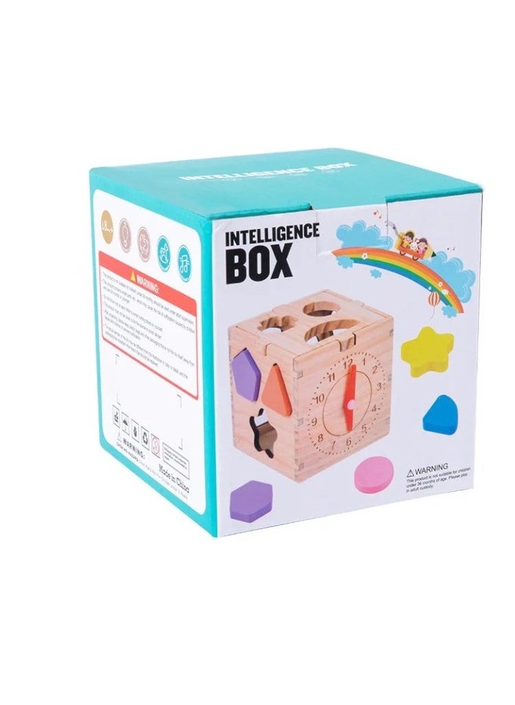 Carol For Toys - Montessori Educational Toy – 1 to 2 Players – Ages 3+ – Intelligence Box – Shape Sorting & Time Learning Toy - Image 1