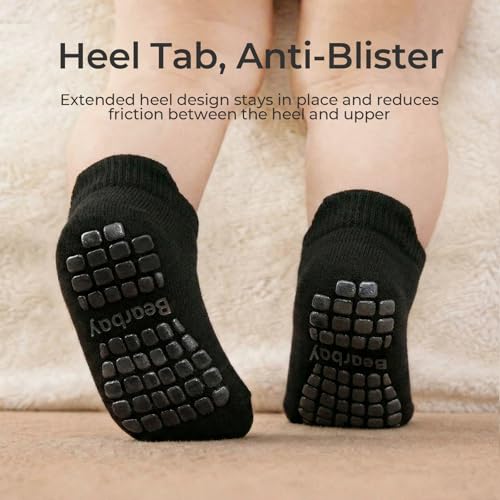 Bearbay Baby Non Slip Ankle Socks with Grippers (9 Pair) for 0 months-7 years old Walking Socks for Infant Toddler Kids Boys Girls - Image 5