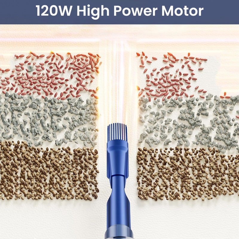 HASTHIP Hand Vacuum Cleaner,HASTHIP Cordless Handheld Vacuum Cleaner,3-in-1 Mini Handheld Vacuum,120W Air Duster 10000Pa Super Suction,USB Vacuum Cleaner for Car,Home, Keyboard, Pet Hair (Black) - Image 4