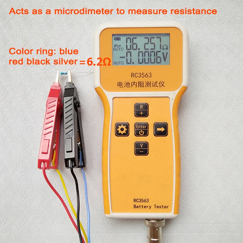 RC3563 200Ω 100V Handheld Portable Battery Internal Resistance Voltage Tester 3-digit Display Battery Tester High-precision True Four-wire AC Lithium Lead-acid Lithium Battery Detector - Image 2