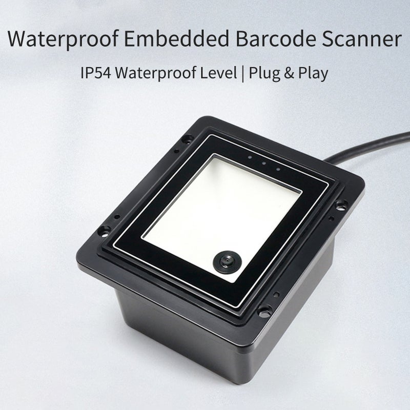 Wired Barcode Scanner: RS232 & RS485 Port, Plug And Play, High Performance Decoding Chip - CMOS Image Scanning Tech, QR Code Scanner For Elevator, Community Entry Management, Retail Payment Systems - Image 2