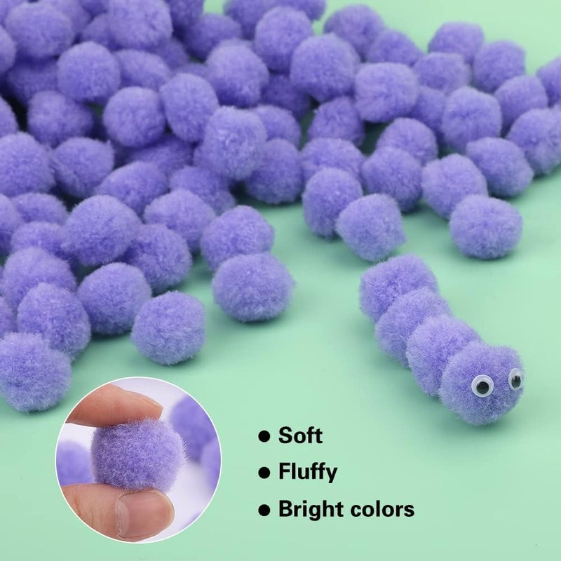 Prescent Purple Color 2 cm Sized POM POM Balls for Decorations and Much More (Pack of 500 pc) - Image 3