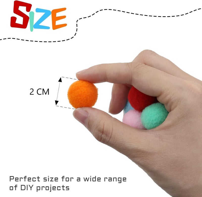Prescent Purple Color 2 cm Sized POM POM Balls for Decorations and Much More (Pack of 500 pc) - Image 4
