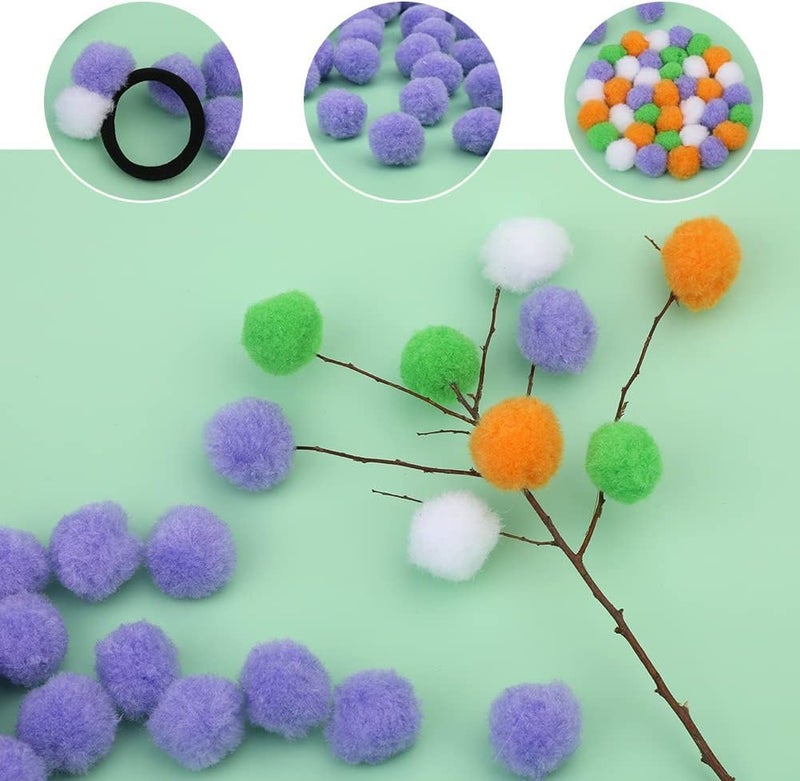 Prescent Purple Color 2 cm Sized POM POM Balls for Decorations and Much More (Pack of 500 pc) - Image 2