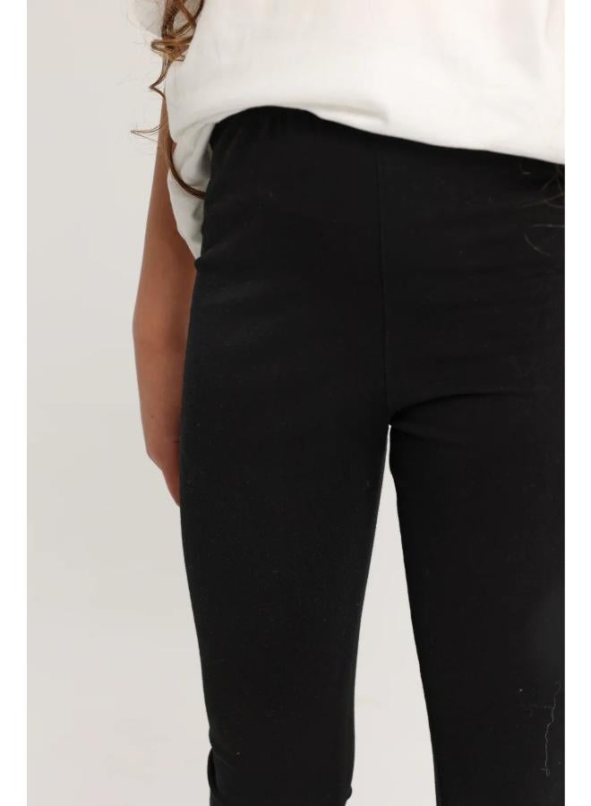 Ourkids Girls Black Cotton Leggings – Pantcourt Style - Image 3