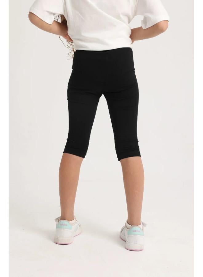 Ourkids Girls Black Cotton Leggings – Pantcourt Style - Image 2