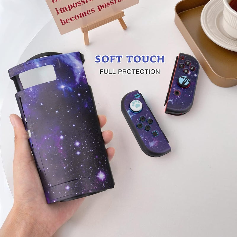 جي واي بي اس مجموعة غ��اء حقيبة حمل متوافقة مع Nintendo Switch وم��ودة بمقبض لأدوات الكونسول - حقيبة سفر محمية من النوع الصلب الفاخرة القابلة للحمل، متوافقة مع Nintendo Switch وGalaxy - Image 3