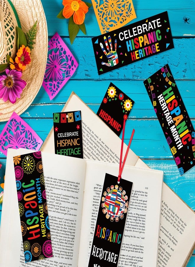 Haooryx Hispanic Heritage Bookmarks - 120Pcs Latin American Countries Flags Bookmarks Celebrate National Hispanic Heritage Month Book Marks for Student Rewards Classroom Stationery Handout Supplies - Image 4