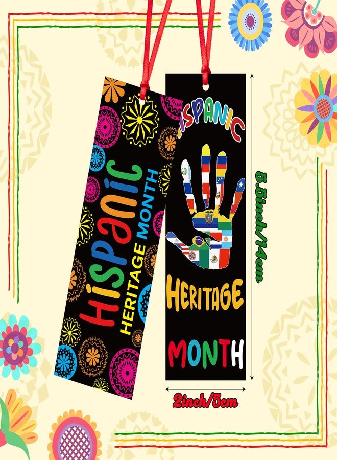 Haooryx Hispanic Heritage Bookmarks - 120Pcs Latin American Countries Flags Bookmarks Celebrate National Hispanic Heritage Month Book Marks for Student Rewards Classroom Stationery Handout Supplies - Image 3