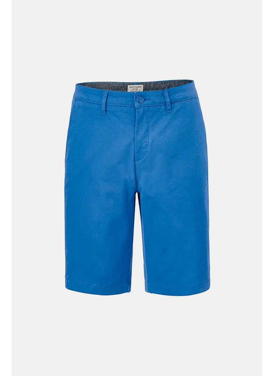 Tchibo Men Regular Fit Bermuda Shorts, Light Blue  - Image 2