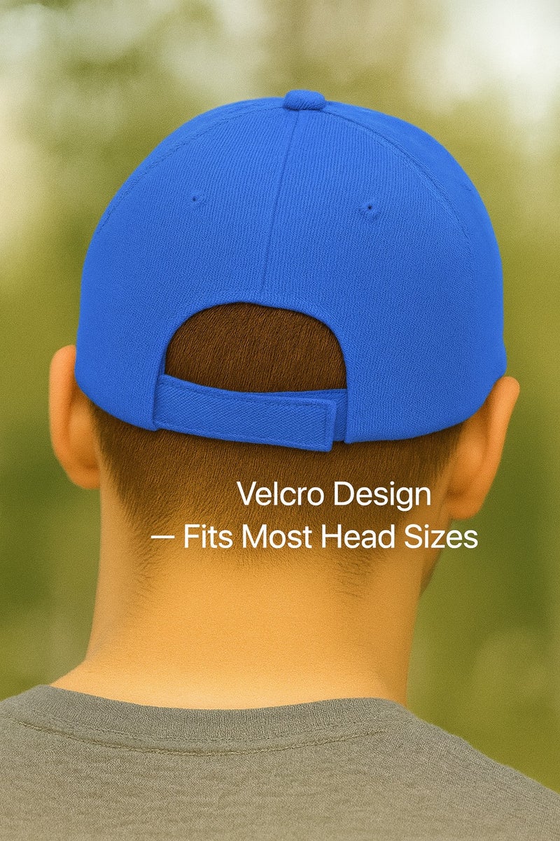 SARAOONT Classic Royal Blue Polyester Baseball Cap - Adjustable Unisex Dad Hat for Running, Workouts, and Outdoor Activities - Image 2