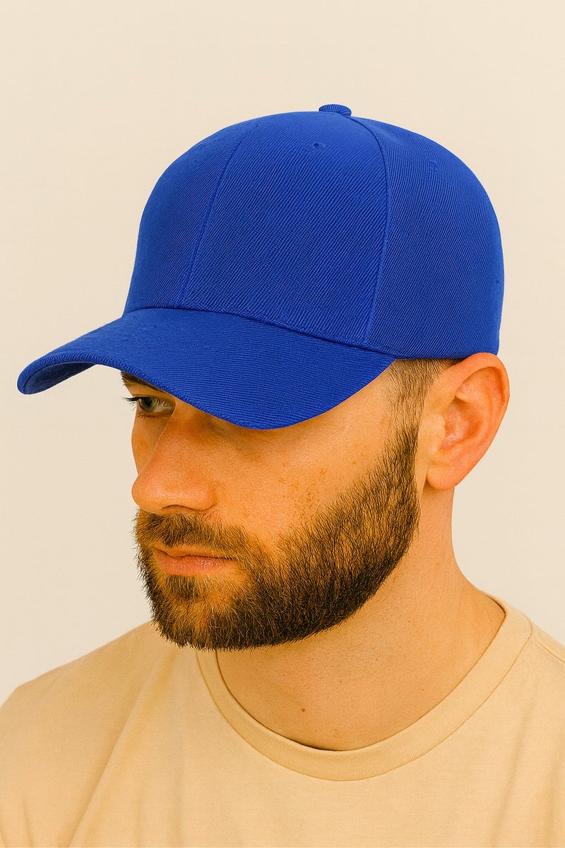 SARAOONT Classic Royal Blue Polyester Baseball Cap - Adjustable Unisex Dad Hat for Running, Workouts, and Outdoor Activities - Image 3