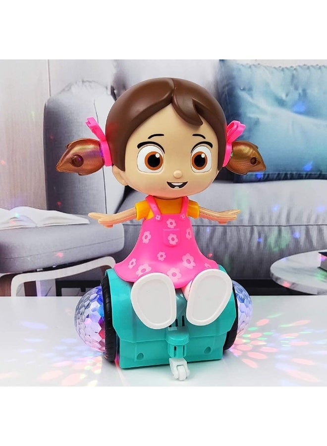360 Degree Rotating Musical Dancing Girl Doll Activity Play Center Toy with Flashing Lights and Bump - Image 5