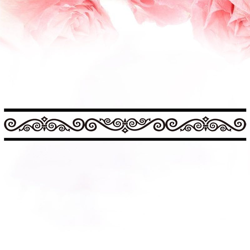 1PC Vintage Wallpaper Border Sticker Wall Simulation Tiles Waistline Border Decal Self-Adhesive Wall Sticker for Bathroom Kitchen - Image 5