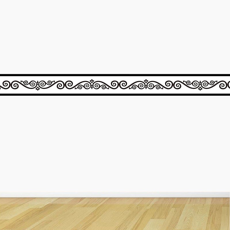 1PC Vintage Wallpaper Border Sticker Wall Simulation Tiles Waistline Border Decal Self-Adhesive Wall Sticker for Bathroom Kitchen - Image 3