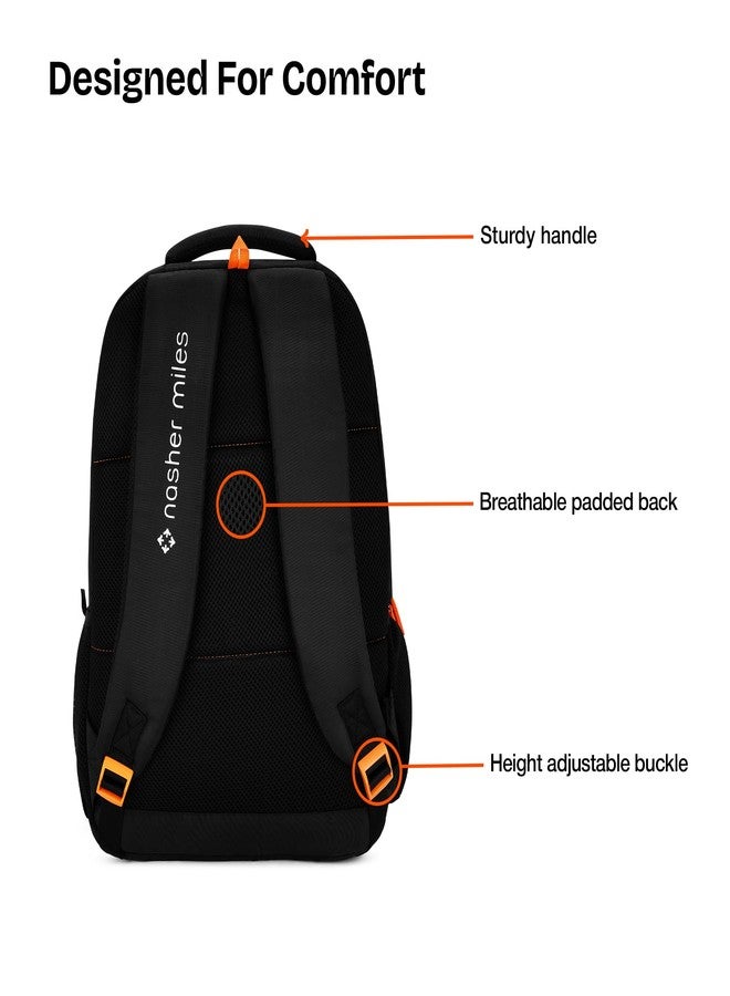 Nasher Miles Cricket Backpack for Men & Women | 3 Compartment/Casual/College Bag | Black, 45L - Image 5