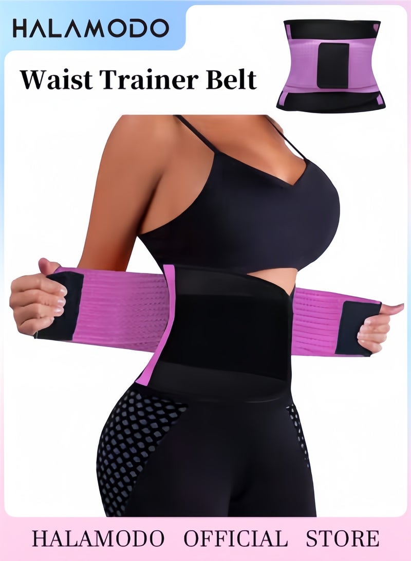 HALAMODO Women's Waist Trainer Waist Trimmer Back Support Belt Waist Cincher Workout Body Shaper Belts Sports Waist Belt Postpartum Abdominal Belt Belly Fat Tummy Control Shapewear - Image 1