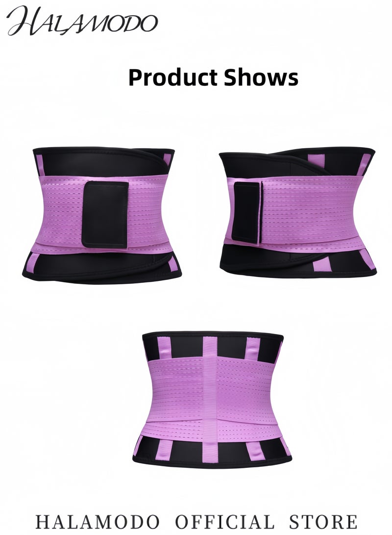 HALAMODO Women's Waist Trainer Waist Trimmer Back Support Belt Waist Cincher Workout Body Shaper Belts Sports Waist Belt Postpartum Abdominal Belt Belly Fat Tummy Control Shapewear - Image 2