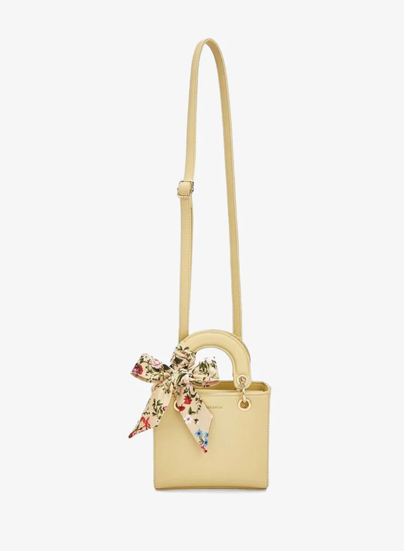 فلورا بيلا من شو إكسبرس Flora Bella Textured Crossbody Bag With Printed Scarf Accent