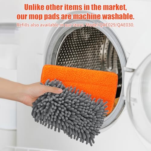 Qaestfy Ceiling Fan Cleaner Duster with 62.5‘’ Extendable Long Handle Ceiling Fan Blade Cleaning Tool, Reusable Chenille & Microfiber Mop Head for Dusting Ceiling Fan Baseboard Wall Floor - Image 5