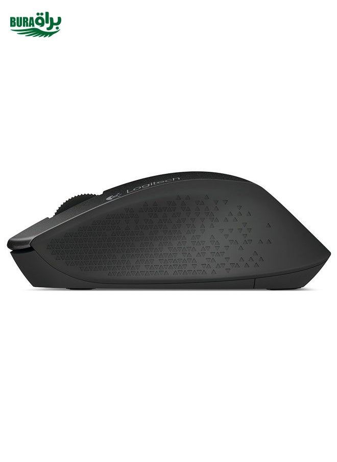 BURAQ Logitech MK345 Wireless Full-size Keyboard + 2.4GHz 1000DPI Wireless Optical Mouse Set with Nano Receiver(Black)  - Image 4