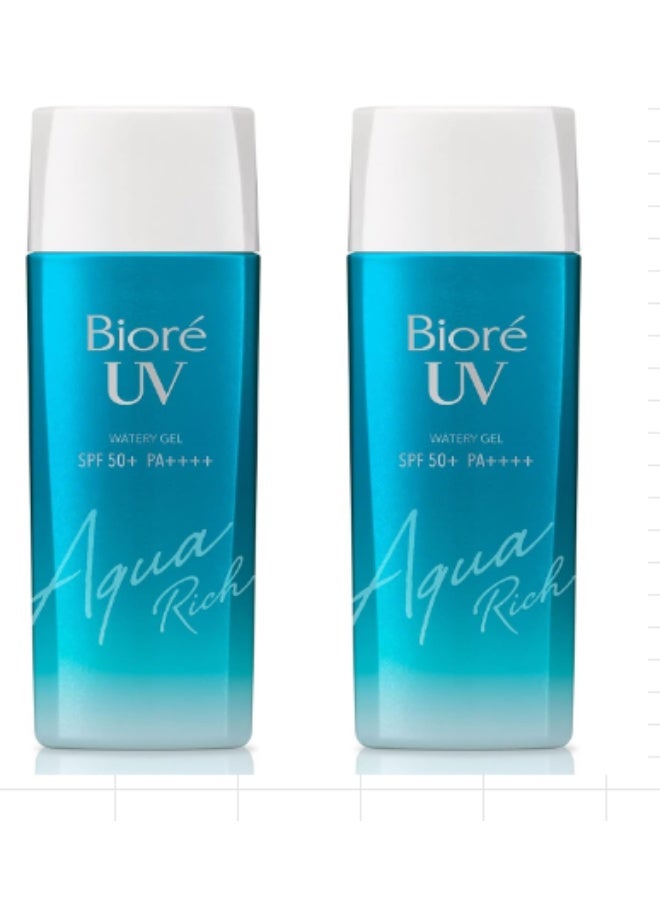 Biore BIORÉ UV Aqua Rich Watery Gel Sunscreen SPF 50+ Pa++++90g,Pack of 2 - Image 1