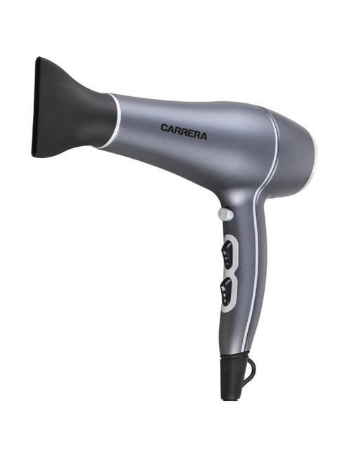 CARRERA AC Hair Dryer No 539-2200W Boost Power, Ionic Function, Ceramic-Coated Grille, Professional Styling Nozzle