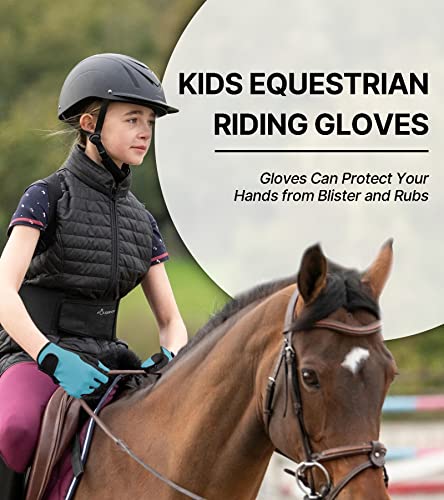 Thapower Kids Horse Riding Gloves Children Youth Equestrian Horseback Gloves for Boys & Girls Cycling Running Gardening - Image 5