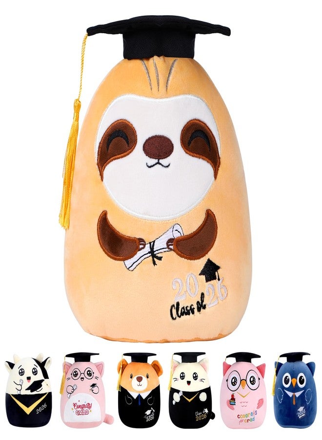 refavor Graduation Stuffed Animal 2026-8 Inch Class of 2026 Graduation Sloth Stuffed Animal Gifts, Graduation Sloth Plush Pillow with Black Cap Congrats Grad Party Plush Favors - Image 1