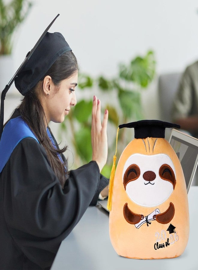 refavor Graduation Stuffed Animal 2026-8 Inch Class of 2026 Graduation Sloth Stuffed Animal Gifts, Graduation Sloth Plush Pillow with Black Cap Congrats Grad Party Plush Favors - Image 4