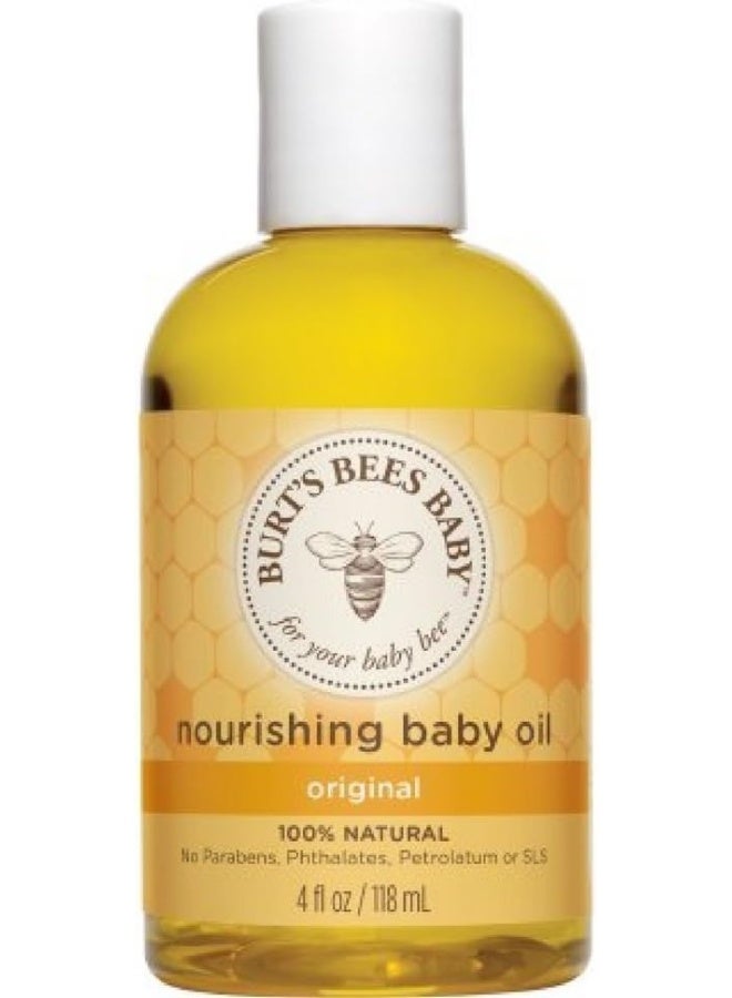 بيرتس بيز زيت مغذي طبيعي للأطفال 100% من بيرت بيز بيبي، 118 مل (عبوة من قطعتين) (قد تختلف التعبئة)