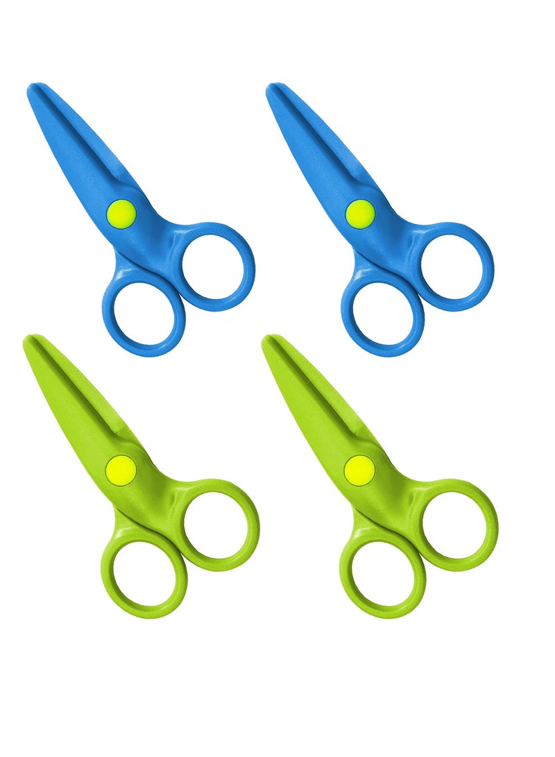 مقص تدريب الأطفال على السلامة، 4 علب، مقص الحرف الفنية لمرحلة ما قبل المدرسة، مقص الحرف اليدوية للأطفال، مقص الحرف اليدوية - Image 1