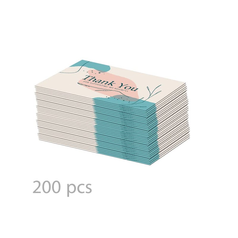 Thank You Support Online Commerce Business Card (9 by 5cm Blank Back)- Set of 200 - Image 3