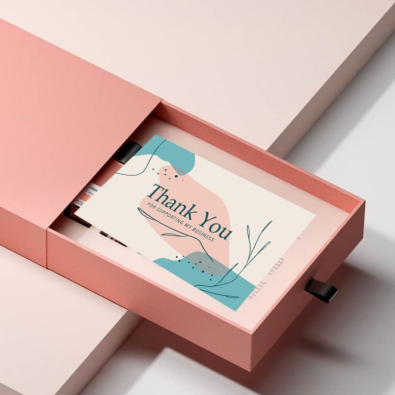 Thank You Support Online Commerce Business Card (9 by 5cm Blank Back)- Set of 200 - Image 1