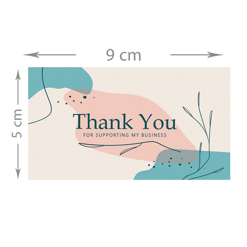 Thank You Support Online Commerce Business Card (9 by 5cm Blank Back)- Set of 200 - Image 2