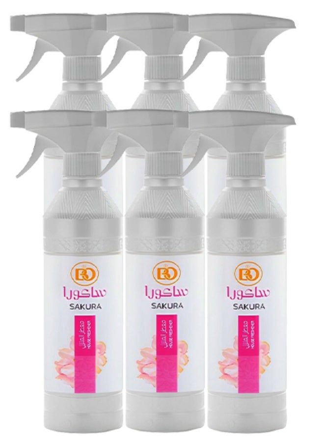 Banafa 6 Pieces Sakura House Freshener 500ml - Image 1