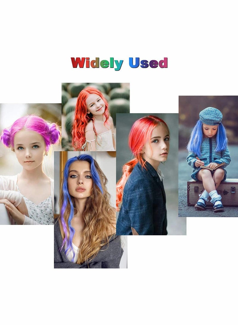 Excefore 10 Colors Mini Hair Chalk Set Hair Chalk Comb Temporary Washable Hair Color Dye DIY Hair Color for Girls Kids Birthday Party Cosplay - Image 3