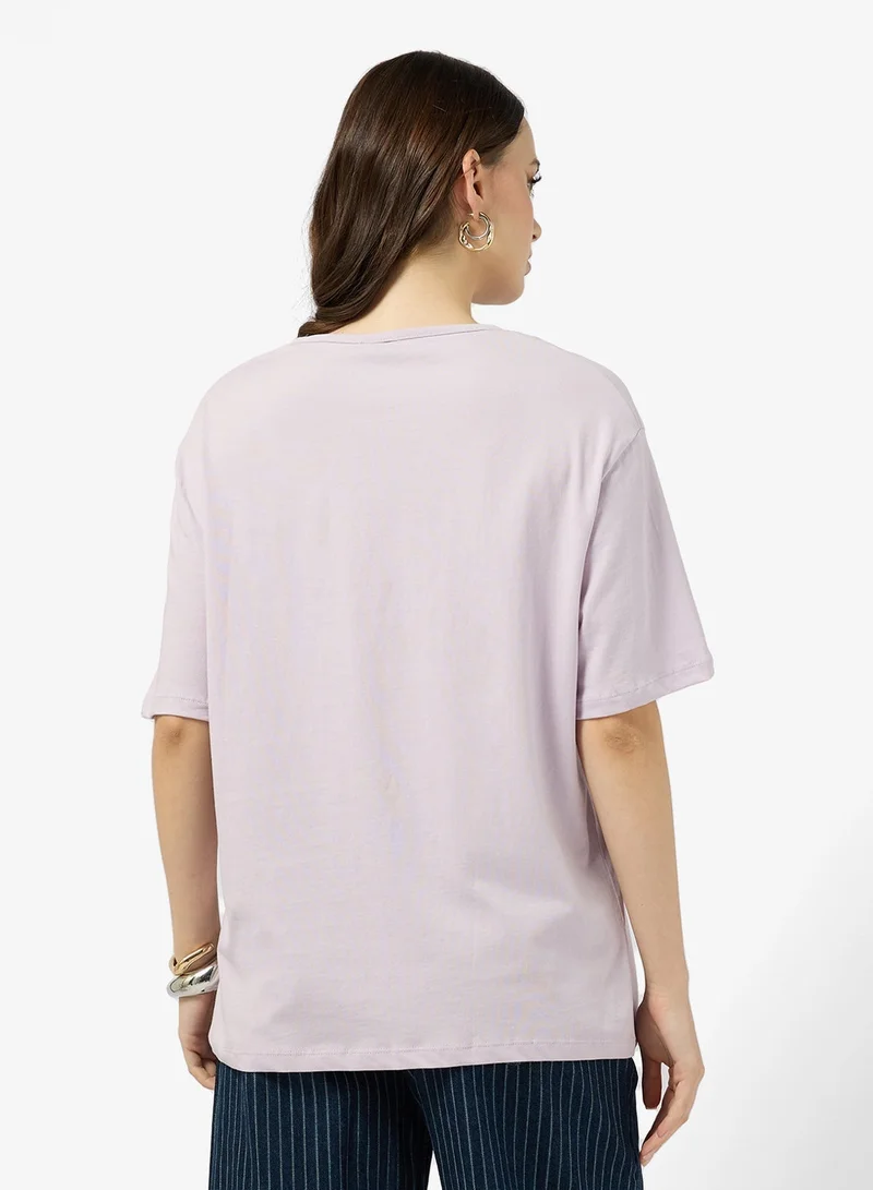 Ginger Crew Neck Logo T-Shirt