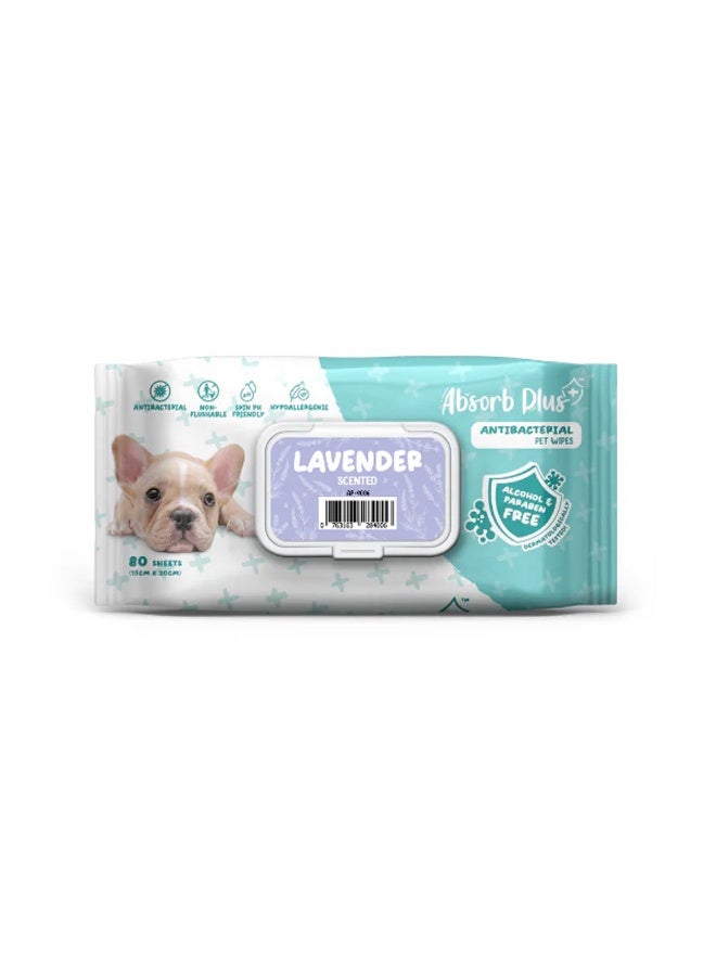 Absolute Holistic Pet Absorb Plus Antibacterial Pet Wipes Lavender 80 Sheets - Image 5