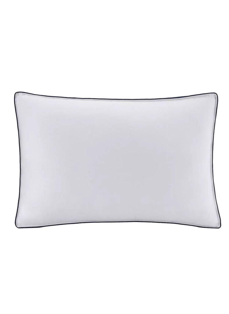 Black Line Classic Single Piping Pillow Cotton White 50x70cm Made in Uae