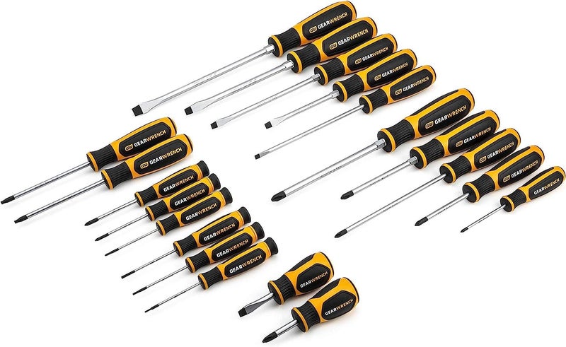 GEARWRENCH 20 Pc PhillipsSlottedTorx Dual Material Screwdriver Set 80066H