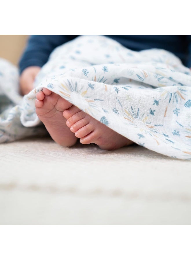 aden + anais Essentials Swaddle Blanket, Muslin Blankets for Girls & Boys, Baby Receiving Swaddles, Newborn Gifts, Infant Shower Items, 2 Pack, Harmony - Image 5