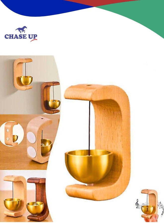 Chase Up Artisan Shopkeepers Bell Doorbell for Door Opening, Magnetic Wood Wind Chime for Door Garden Restaurant Room