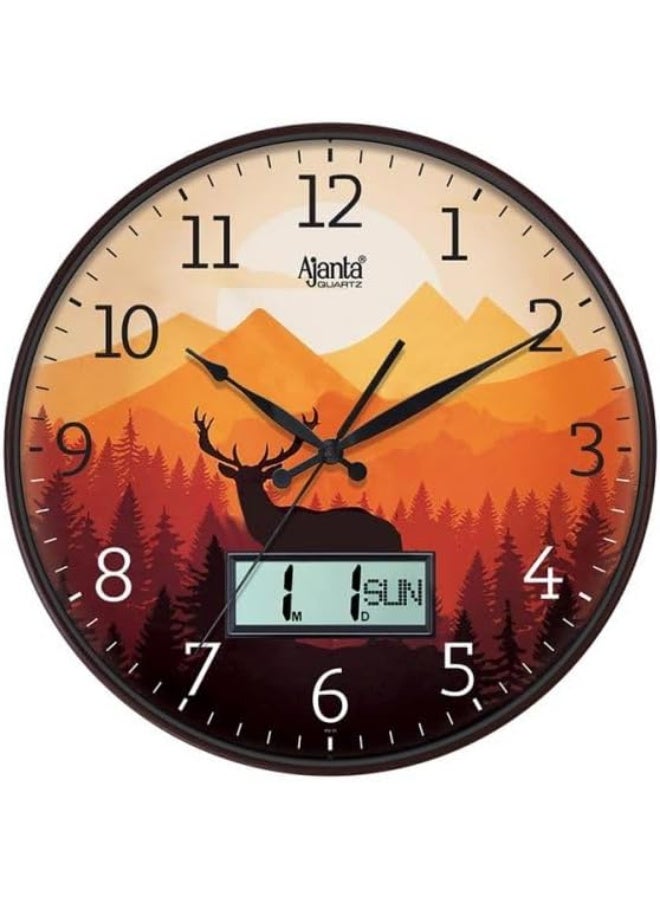 Ajanta Ajanta Designer Wall Clock - 6097 - Brown  - Image 1