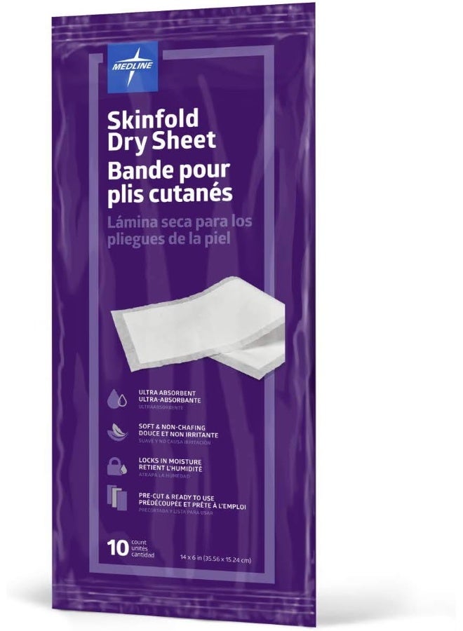 Medline Msc10614Z Ultrasorbs Skin Moisture Management Dry Sheet6" X 14" (Pack Of 10)  - Image 1
