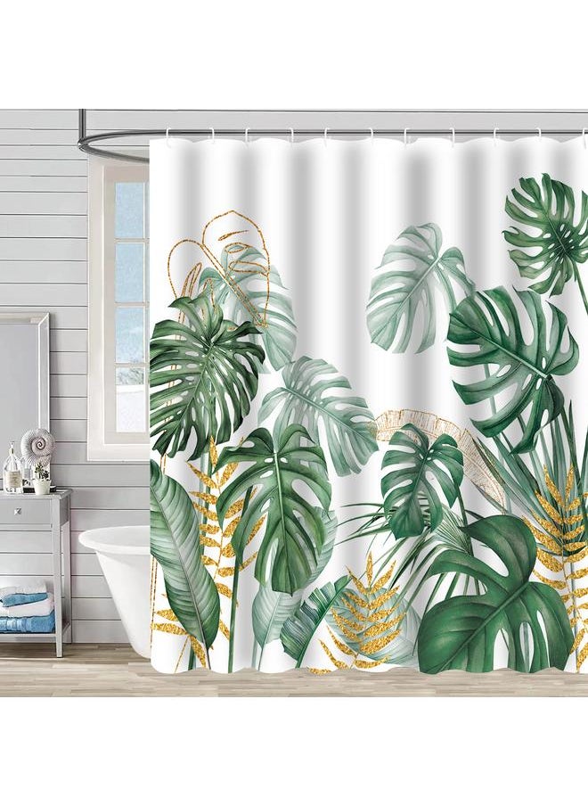 Bluejw Polyester Shower Curtain  Explosions Flowers And Plants Watercolor Bathroom Four-piece Dry And Wet Separation Isolation Waterproof Bath  - Image 1