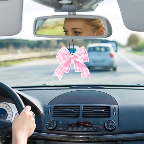 Joytezz 5pcs Conquette Girly Car Air Freshener Cute Pink Bow Cherry Automotive Accessories Car Interior Hanging Scents Decor for Women Teen Girls - Image 3