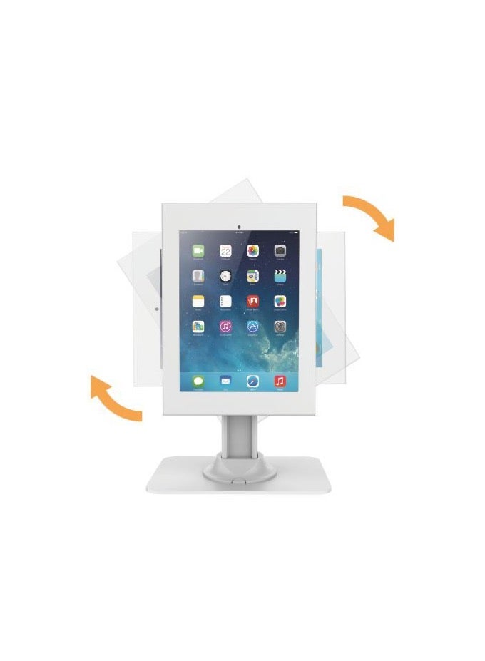 NEWSTAR Anti-Theft iPad Kiosk Stand, POS Tablet Stand with Lock & Key, 360° Swivel, 75° Tilt, Heavy Duty Base – Secure Display & Checkout Stand for iPad Pro 12.9" (White) - Image 3