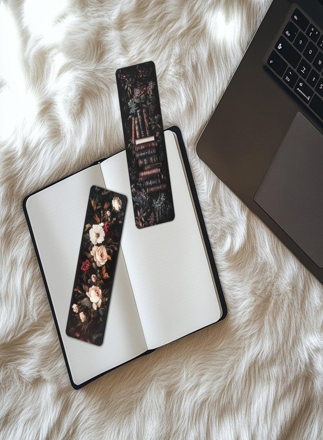 TwoDays Dark Academia Bookmarks for Women, Dark Romance Stuff for Book Lovers, Moody Gothic Book Accessories for Bookish. (Set of 10, 6'' x 2'') - Image 3